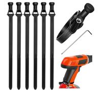 GliCraft Lot de 6 attaches à glissière pour poignée d'outils avec petite clé, étui universel pour une utilisation compatible avec cloueuse pneumatique, perceuse électrique, visseuse à percussion, scie