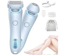 Glide Pro 3.0 Razor for Women, Glide Pro Electric Shaver, 2 in 1 Wet & Dry Waterproof Electric Razors with Removable Head, Gentle On Skin, for Leg Arm Underarm Bikini Area (Azul)