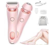 Glide Pro 3.0 Razor for Women, Glide Pro Electric Shaver, 2 in 1 Wet & Dry Waterproof Electric Razors with Removable Head, Gentle On Skin, for Leg Arm Underarm Bikini Area (Rosa)