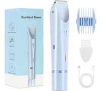 Glide Pro Shaver, Glow Aura, GlowShave, 2-in-1 Women’s Body Shaver (Blue)