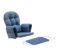 Glider Rocker Lot de coussins de rechange en daim avec dossier haut, 2 poches latérales et housse ottomane, soutien confortable pour chaises à bascule