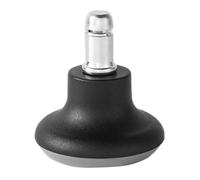 Glides Htw93 Lot de 5 roulettes pivotantes de rechange pour chaise fixe fixe - Tabouret à profil bas avec coussinets séparés - Noir argenté (peinture électrophorétique) Htw93 (noir, 5,3 x 5,9 cm)