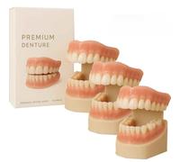 Glidewellpd - Premium Denture, Smileasego Premium Dentures, Set de fausses dents, Denture en silicone bouche complète pour hommes femmes (3pcs)