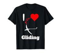 Gliding Lover Sailplane Flying Citation Glider Pilot Hearts T-Shirt