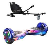 GlidingShark Hoverboard Galaxie 6.5 Pouces Bluetooth LED + Karting Ajustable Cadeau super Galaxie