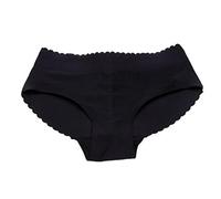 Glield Culotte Rembourrée pour des Fesses Gainante Slip Push Up Remonte Fesse avec Mousse Gainante pour des Fesses Parfaites sans Effort TTK01 (M, Black)