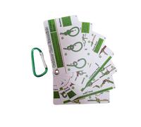 Glifora Lot de 7 cartes de guide de poche à nœuds - 27 mousquetons classiques pour l'extérieur, le camping, l'escalade, la randonnée, la corde