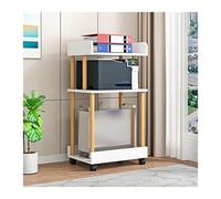 GLigeT Aération Support de Tour PC Mobile à 2/3/4 Niveaux avec Rangement, Support d'imprimante sur Pied Roulant Pratique(3-Tier)
