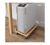 GLigeT Aération Support de Tour PC Mobile sous Le Bureau, Chariot Support processeur en Bois, Sol for boîtier Roulant avec 4 roulettes adaptées à la Plupart des boîtiers Pratique(Natural)