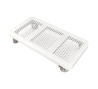 GLigeT Aération Support de Tour PC Mobile, Support processeur Roulant for sous Le Bureau, Chariot au Sol avec Roues verrouillables, for la Maison Pratique(Blanc,500mm*300mm)