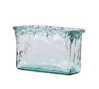 GLigeT Aquarium Complet Aquarium rectangulaire en Verre, Verre irrégulier, écologique, Ornements de Bureau en Verre Transparent, ondulations d'eau Bac à Poisson