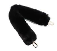 GLigeT Bandoulière Lanière Sangle de poignée en Fausse Fourrure, Accessoires de Portefeuille, chaîne de Sac de Remplacement, Sangle d'épaule, Sangle à Main en Fourrure Sangle de Rechange(Noir,120cm)