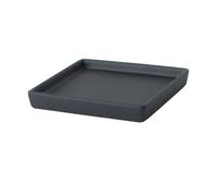GLigeT Base Plateau de rempotage carré, soucoupes for Pots Fleurs, bac Drainage en céramique for décoration intérieure Réutilisable(Noir,Moyen)