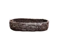 GLigeT Base Plateau en céramique Minimaliste de Style Chinois, Soucoupe for Arrangement Floral avec Motif Points Réutilisable