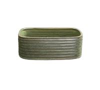 GLigeT Base Plateau en céramique rétro Simple, Soucoupe d'arrangement Floral de Bureau avec Design Lignes Réutilisable