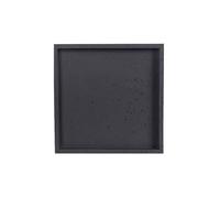 GLigeT Base Soucoupe Simple en Imitation Ciment, for décoration intérieure, bac d'égouttage carré for Plantes Réutilisable(Noir,XS)