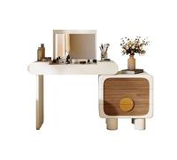 GLigeT Bijoux Table de Maquillage Vintage en Bois Massif crème Design élégant Rabattable Idéal for Les Petits espaces Armoire Rangement Haut Gamme