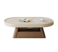 GLigeT Bouts Table Basse Ronde Moderne avec Rangement, Table Centrale, de Salon for s'asseoir au Sol d'appoint