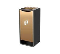 GLigeT cendrier Exterieur Poubelles d'hôtel en Acier Inoxydable, cendrier carré Vertical for Hall d'entrée, Couloir, allée, Club d'hôtel, Hall spécial cendrier Anti Odeur(Noir)
