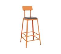 GLigeT Chaise Bar Table de Bar carrée en Fer coloré et chaises de Balcon, tabourets Hauts de Grande Taille for Magasin de thé au Lait Bar Tabouret(Orange)