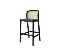 GLigeT Chaise Bar Tabouret de Bar en rotin Massif en Bois Tabouret de Bar Commercial Noir Chaise Haute de Bar Bar Tabouret