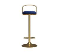 GLigeT Chaise haute de bar simple avec élévation de 65 à 80 cm, chaise pivotante, chaise de réception, tabourets hauts légers de luxe pour la maison Tabouret de cuisine (bleu)