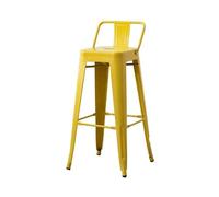 GLigeT Chaises de bar de style industriel en forme de tonneau d'essence en fer, tabourets de bar de style rétro, tabourets de bar de restaurant, chaises de pub (jaune)