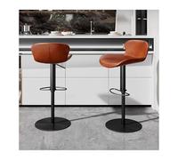 GLigeT Chaises de bar en cuir de luxe léger avec dossier rotatif - Tabouret de bar à pieds hauts - Chaise de bar - Chaise de salle à manger domestique