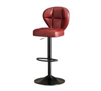 GLigeT Chaises de bar - Tabouret haut - Chaise de bar légère de luxe - Chaise de bar avec dossier - Tabouret de bar avant - Chaise de pub (rouge)