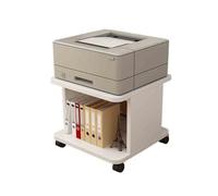 GLigeT Chambre Étagère d'imprimante à Double Plancher sous Le Bureau, Support Mobile Multifonctionnel de Stockage Copie Bureau(Blanc)