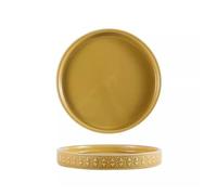 GLigeT en intérieur Palette de Plantes en Relief rétro Luxe et légère, for Jardinage Domestique, Soucoupe bac d'égouttage en Pot(Yellow,Moyen)