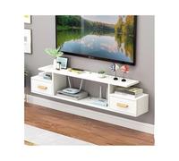 GLigeT Étagère TV Flottante Meuble TV Flottant, étagère TV Flottante avec tiroir, Console multimédia Murale for Salon Meuble TV Mural(Blanc)