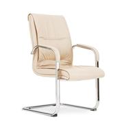 GLigeT Fauteuil de Bureau Chaise d'invité en Cuir PU for Bureau à Domicile, for réception, réunion, conférence et Salle d'attente, Bureau à Domicile avec accoudoir Siege de Bureau(Blanc)