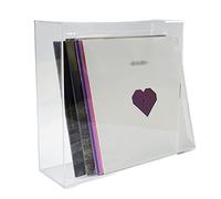 GLigeT Fichiers Support de stockage disque vinyle, boîte rangement transparente for LP, support acrylique, d'affichage à domicile, conteneurs empilables Albums