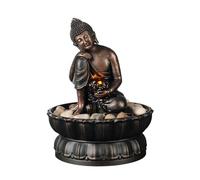GLigeT Fontaine d'intérieur Fontaine de Bureau Bouddha, Petite Fontaine décorative en résine, décoration Simple for la Maison, méditation Zen et sereine Fontaine de Bureau