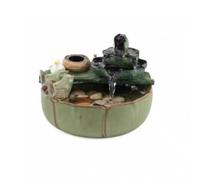 GLigeT Fontaine d'intérieur Fontaine de Bureau en Forme d'oiseau et Feuille Lotus, Petite Fontaine décorative céramique, Circulation d'eau, sérénité, décoration d'intérieur Fontaine de Bureau(Moyen)