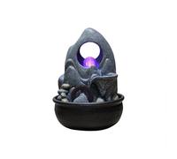 GLigeT Fontaine d'intérieur Fontaine de Table Feng Shui avec Boule roulante et lumière LED for décoration Bureau Maison Fontaine de Bureau