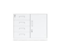 GLigeT Maison Armoire Basse classeur Bureau Finance Armoire de données Salon tiroir Rangement Organisateur avec Serrure Petite(Blanc)