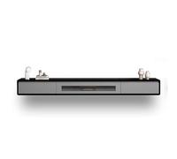 GLigeT Meuble TV flottant pour dessous de téléviseur, console TV murale, meuble TV flottant moderne en bois massif, centre de divertissement avec tiroirs de rangement - Gris - 160 x 24 x 20 cm