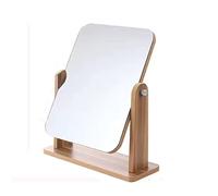 GLigeT Miroirs de Table Miroir de vanité de Bureau en Bois, Rotatif, Simple Face, rectangulaire, en Bois, Portable Miroir de Maquillage(Moyen)