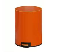 GLigeT Poubelle 8L/13L ménage en acier inoxydable pédale poubelle chambre bureau poubelle panier avec couvercle poubelle Pour Cuisine, Bureau, Salle de Bain(Orange,13l)