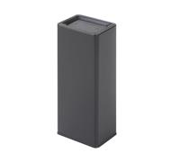 GLigeT Poubelle avec couvercle, poubelle en acier inoxydable avec couvercle rabattable for cuisine, salon, hôtel(Noir)