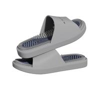 GLigeT Sliders Chaussons de massage for hommes, doux, confortables, antidérapants, for l'été, la maison, le bain, piscine, salle sport Été(Gris,Alpha Medium)