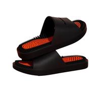 GLigeT Sliders Chaussons de massage for hommes, doux, confortables, antidérapants, for l'été, la maison, le bain, piscine, salle sport Été(Noir,Alpha Medium)