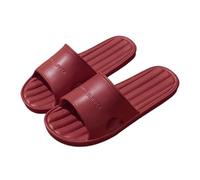 GLigeT Sliders Chaussures de salle bain légères à séchage rapide, chaussons douche antidérapants, sandales piscine unisexes for maison d'été Été(Red,Alpha Large)