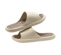 GLigeT Sliders Unisexe Summer Open Toe Leisure Slides Soft Non-slip Bathroom Beach Indoor House Shoes été (Bruin, Alpha XX-Large)