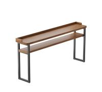 GLigeT Table haute à double couche avec panneau acoustique, table haute rectangulaire pour cuisine et salle à manger, salon, bar, cuisine (200 x 40 x 105 cm)