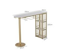 GLigeT Table Haute Fine Table de Bar en marbre Simple, Loisirs à Domicile, lumière, Luxe, Longue Table de Cuisine, Table à Manger, Armoire de séparation Table de Cuisine(100 * 40 * 105cm)