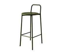 GLigeT Tabouret Bar Chaise de Bar de Restaurant Couleur Fer décontractée avec Dossier et Pieds Hauts 65 cm Chaise de Bar(Green)