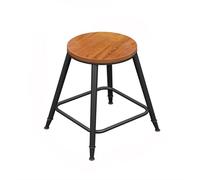 GLigeT Tabouret Bar Tabouret de Bar en Bois avec Pieds en Fer, Chaise Haute Vintage sans Dossier Chaise de Bar(Petit)